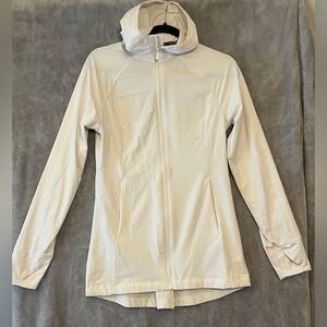 All in Motion Target brand women’s zip up jacket with hood cream color size xs